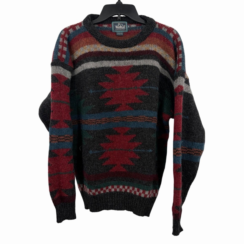 Woolrich Vintage Men's Sweater Size M Wool Southwest Aztec Crewneck Pullover
